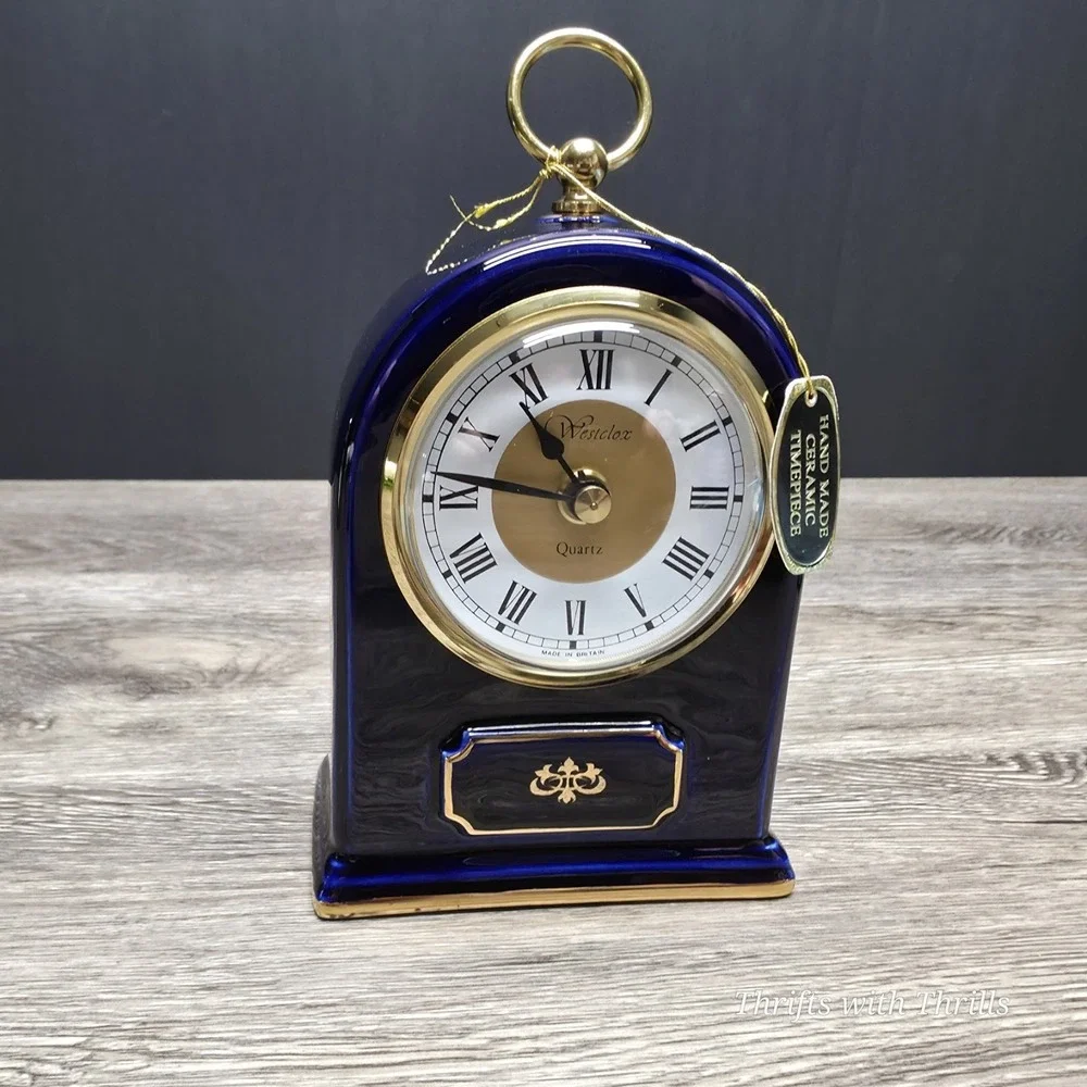 Vintage Westclox Clock - Handmade - Beautiful Blue - Collection Piece  - Rare‎